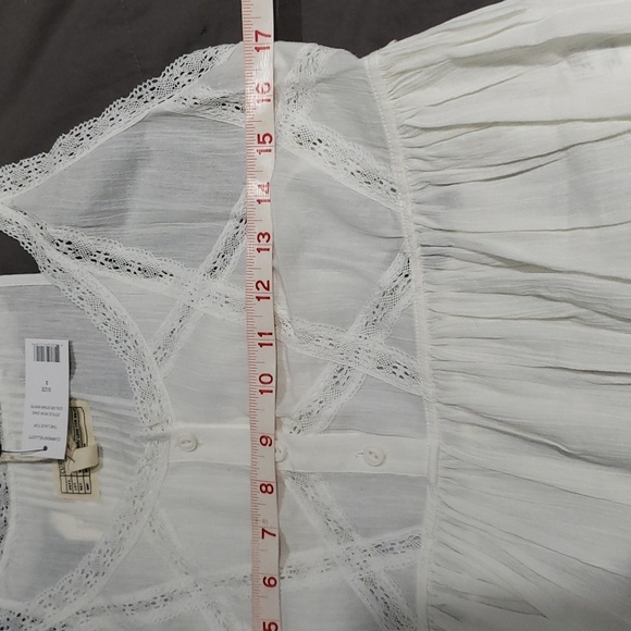 NWT Current/Elliott StarWhite Cotton Lace Tiered Tank Top Sz 3 (approx US 8) - Picture 10 of 15